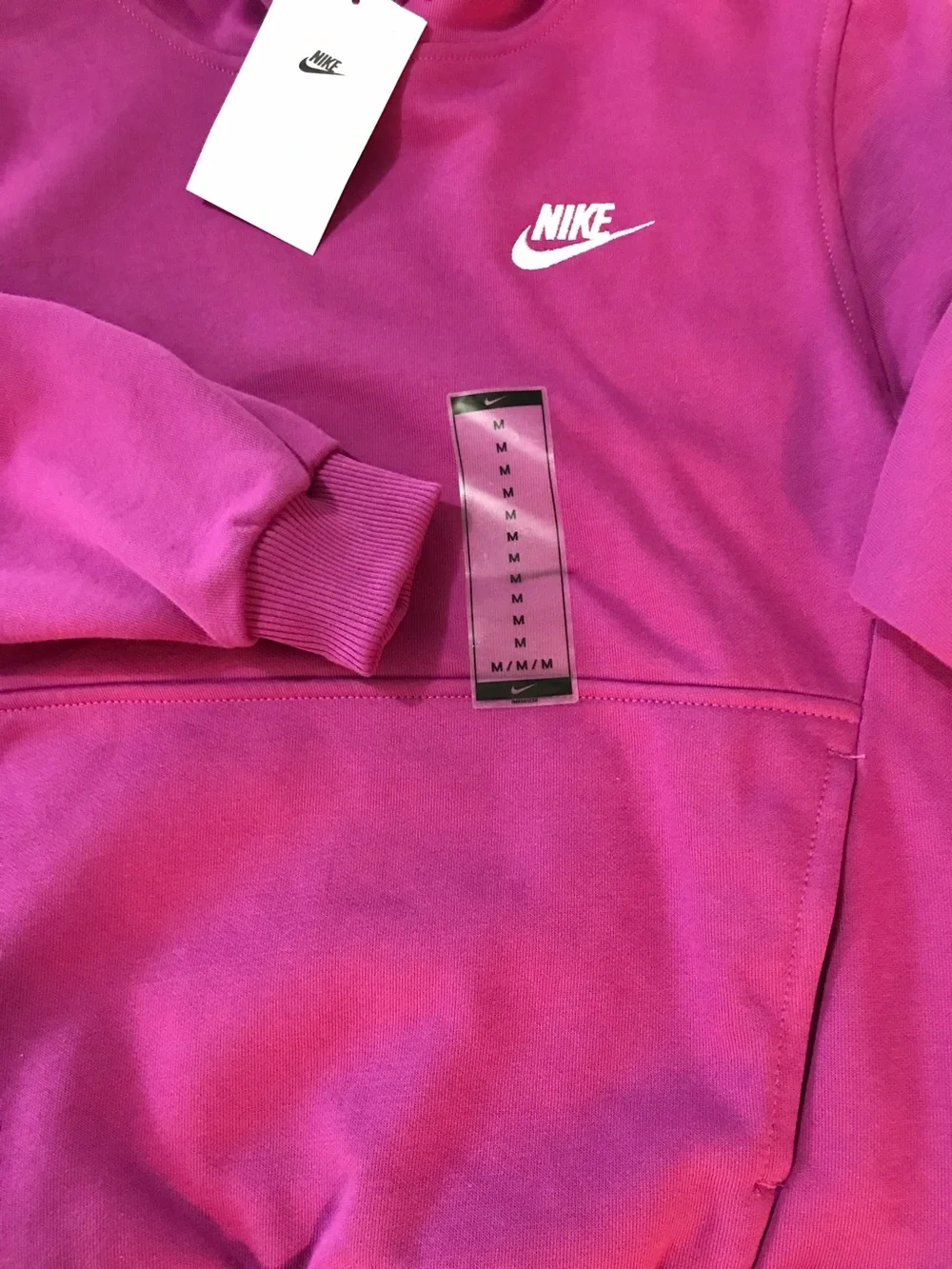 Nike Boys Sportwear Fleece  Pullover Hoodie Magenta (FD3000-518)Med